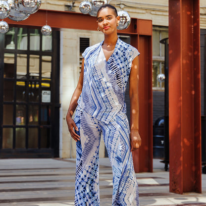 Crossover Faux Wrap Top - Acid Wash - Final Sale | Clara Sunwoo