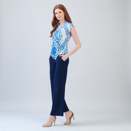 Crossover Faux Wrap Top - Acid Wash - Final Sale | Clara Sunwoo