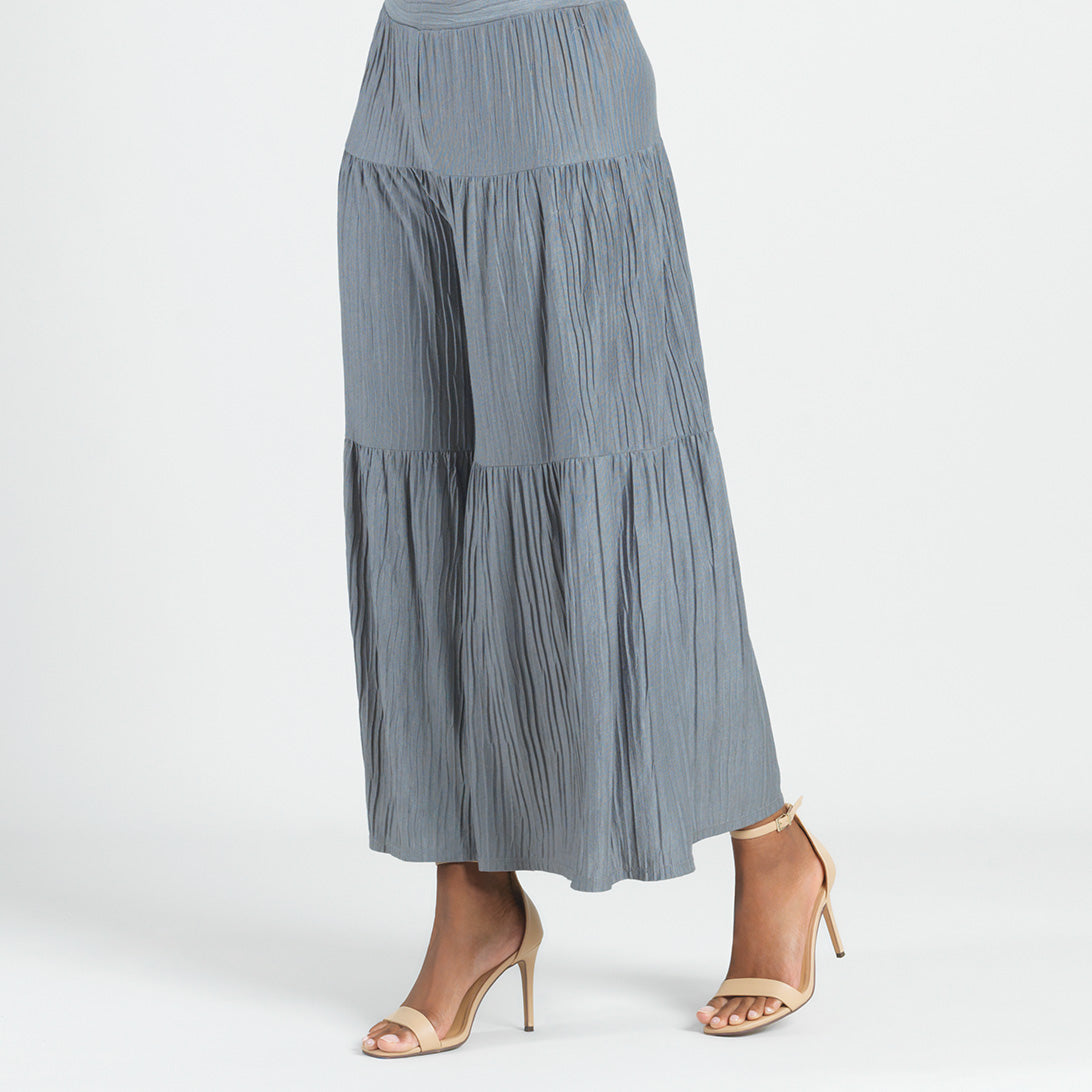 Soft Pleat Knit - Tiered Skirt-Pant - Olive - Final Sale! | Clara Sunwoo