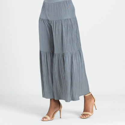 Soft Pleat Knit - Tiered Skirt-Pant - Olive - Final Sale! | Clara Sunwoo