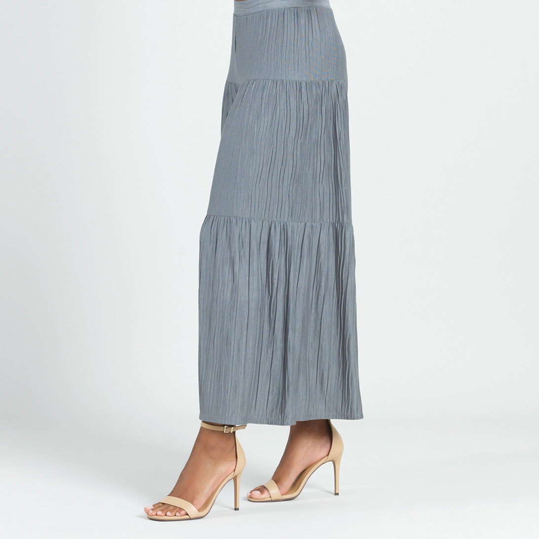 Soft Pleat Knit - Tiered Skirt-Pant - Olive - Final Sale! | Clara Sunwoo