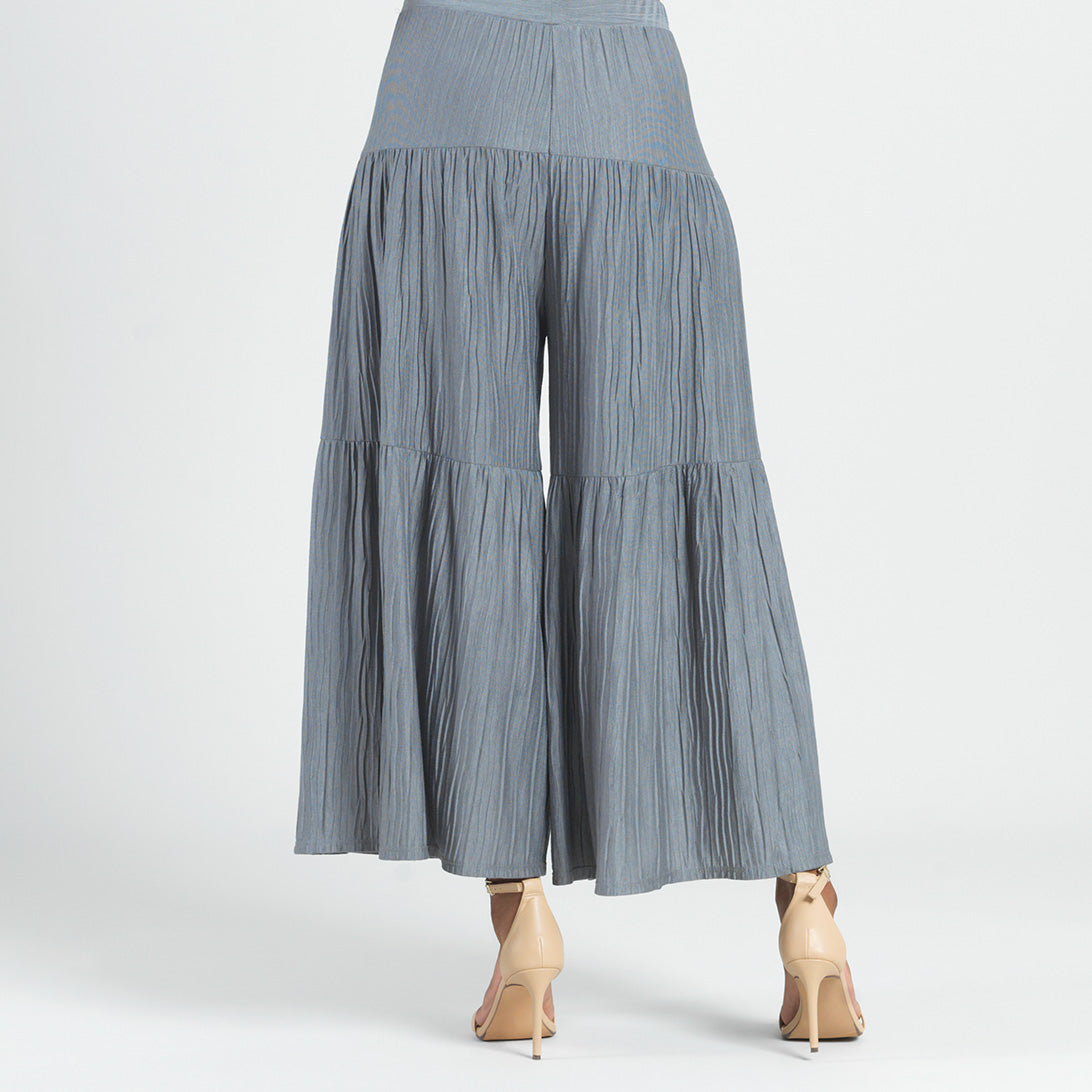 Soft Pleat Knit - Tiered Skirt-Pant - Olive - Final Sale! | Clara Sunwoo