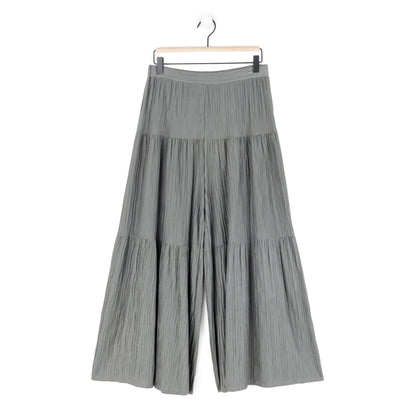 Soft Pleat Knit - Tiered Skirt-Pant - Olive - Final Sale! | Clara Sunwoo