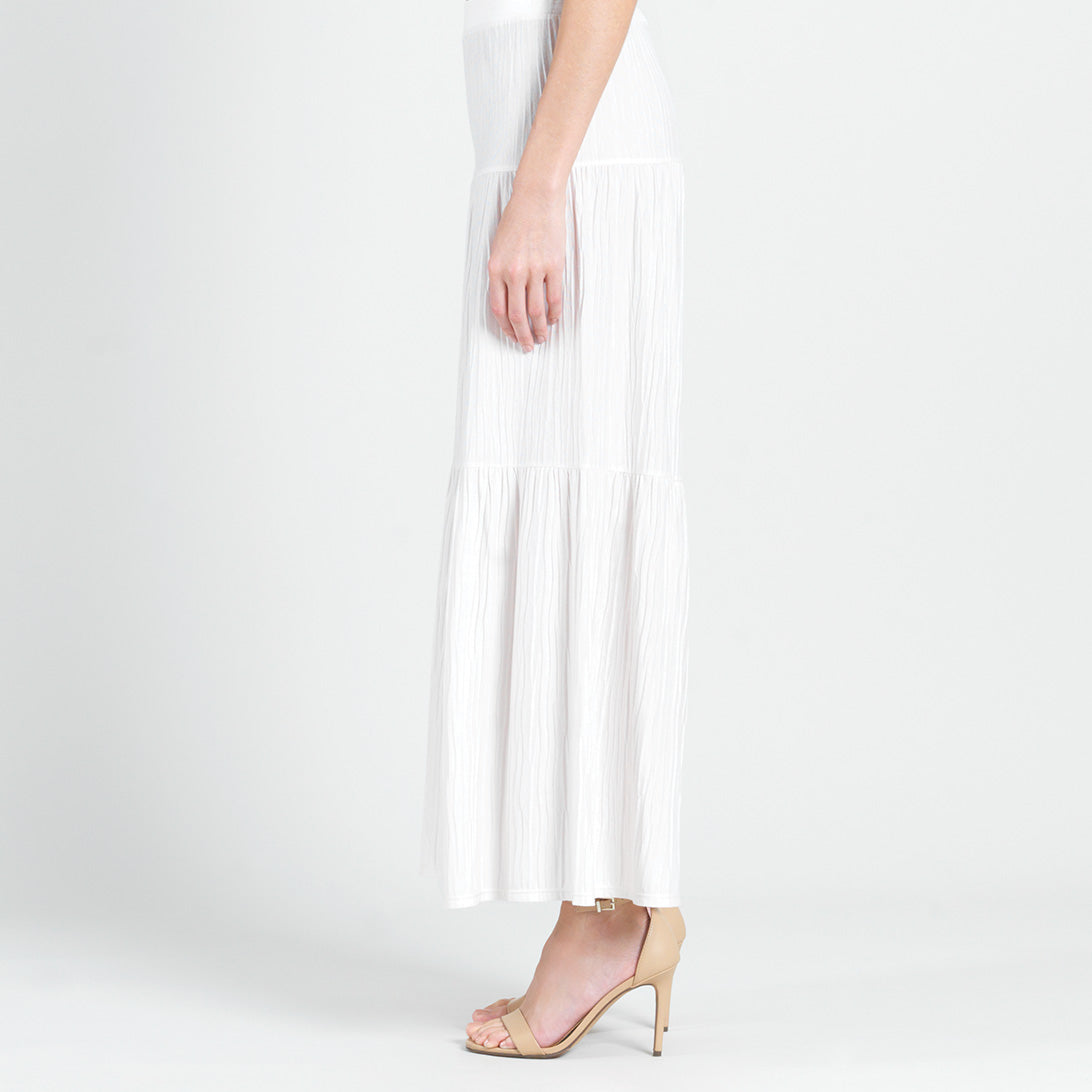 Soft Pleat Knit - Tiered Skirt-Pant - Ivory - Final Sale! | Clara Sunwoo