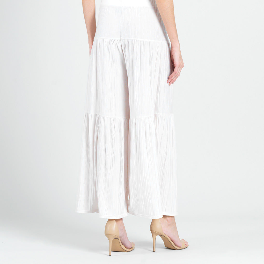 Soft Pleat Knit - Tiered Skirt-Pant - Ivory - Final Sale! | Clara Sunwoo
