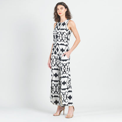 Crinkle Pleat Knit - Modern Jewel Neck Tank - Aztec - Final Sale! | Clara Sunwoo