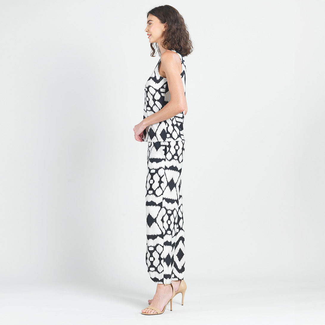 Crinkle Pleat Knit - Modern Jewel Neck Tank - Aztec - Final Sale! | Clara Sunwoo