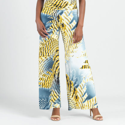 Butter Knit - Palazzo Pant - Palm Feather - Final Sale! | Clara Sunwoo