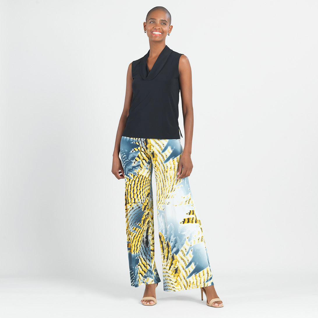 Butter Knit - Palazzo Pant - Palm Feather - Final Sale! | Clara Sunwoo