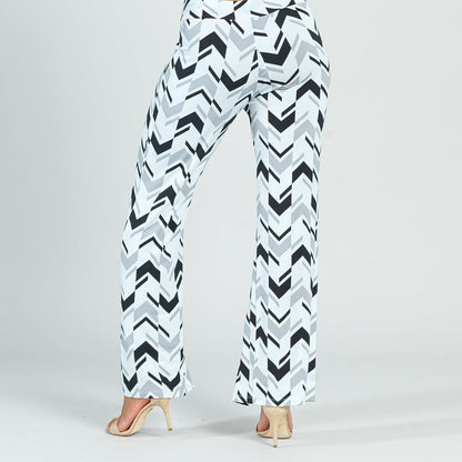 Kick Front High Slit Pant - Chevron Stripe - Final Sale! | Clara Sunwoo