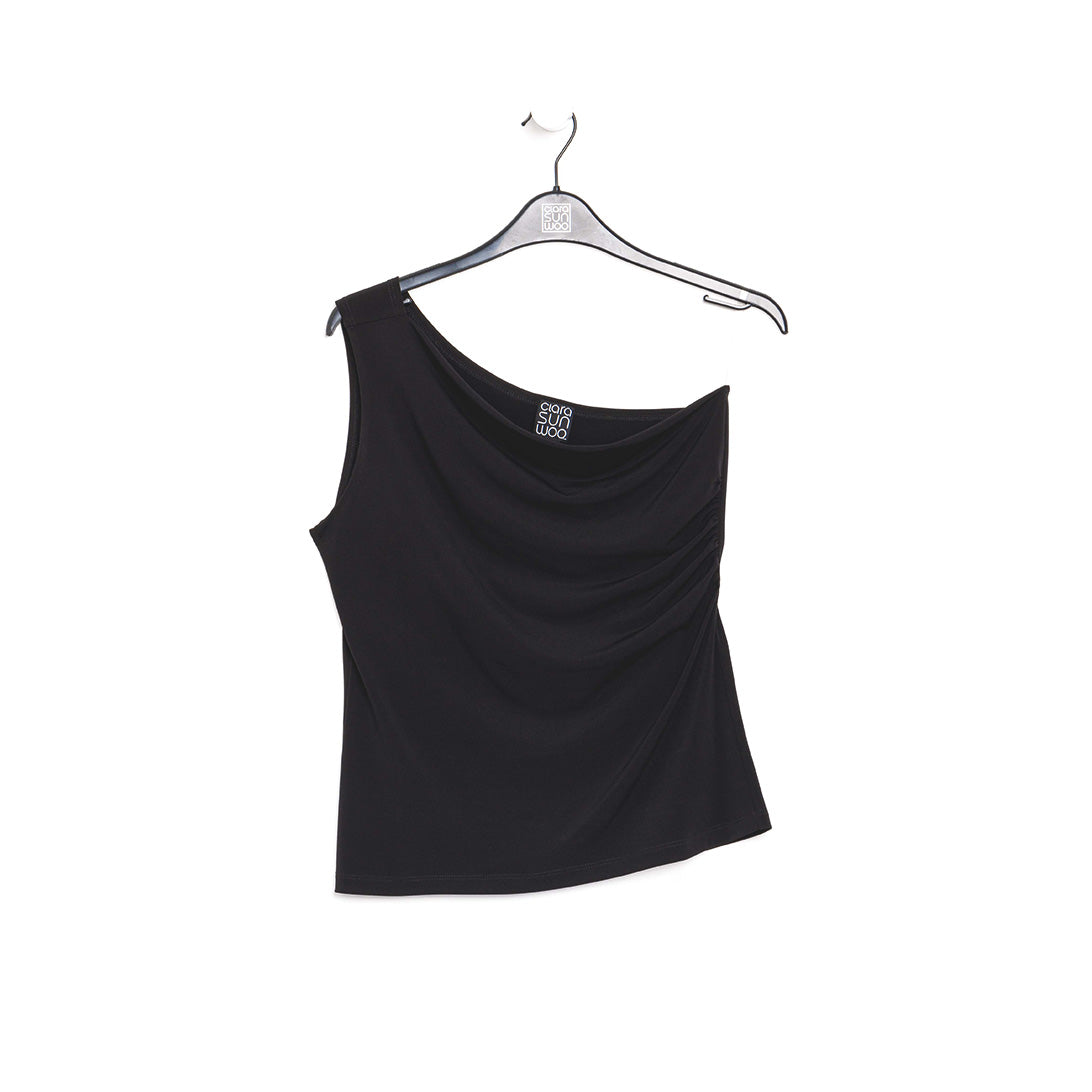 One Shoulder Top - Black - Final Sale! | Clara Sunwoo