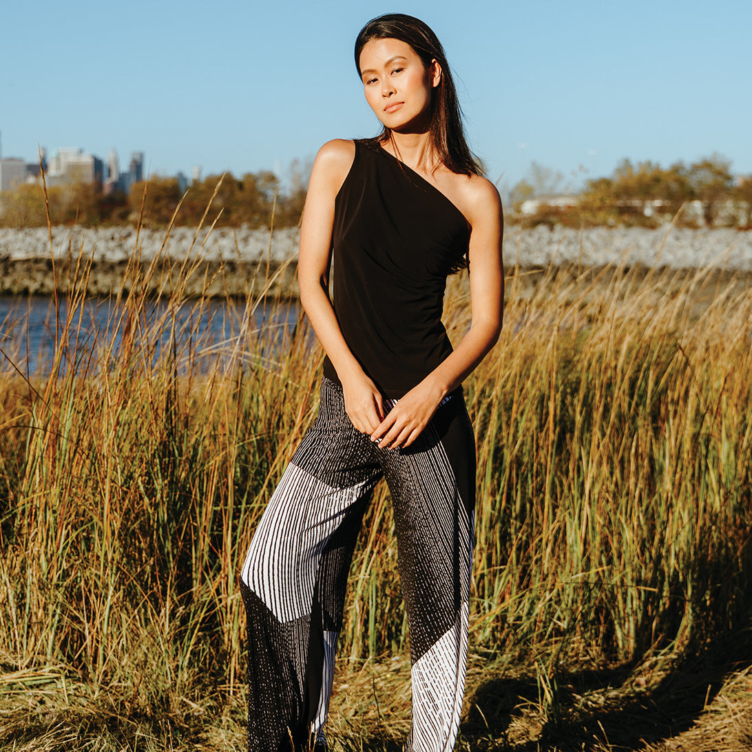One Shoulder Top - Black - Final Sale! | Clara Sunwoo