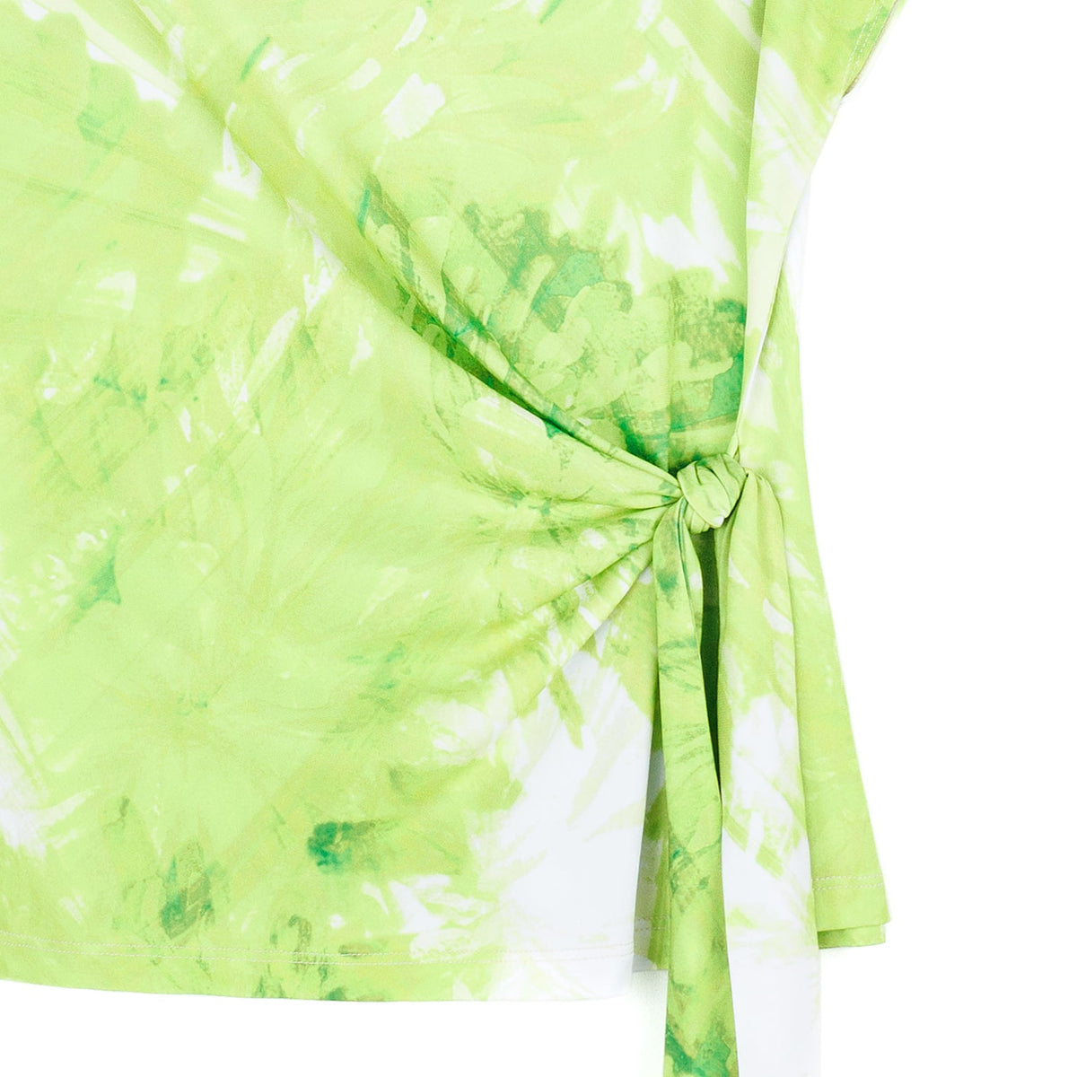 Slant Sleeve Side Tie Top - Floral Citrus - Final Sale | Clara Sunwoo