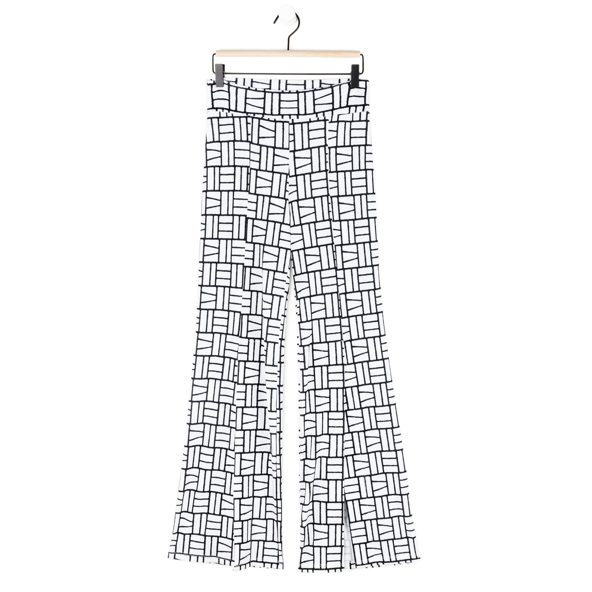Kick Front High Slit Pant - Geo Rectangle - Final Sale! | Clara Sunwoo