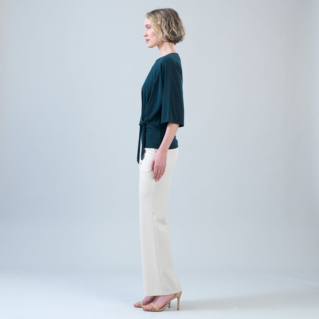 Signature Side Tie Top - Hunter Green - Final Sale | Clara Sunwoo
