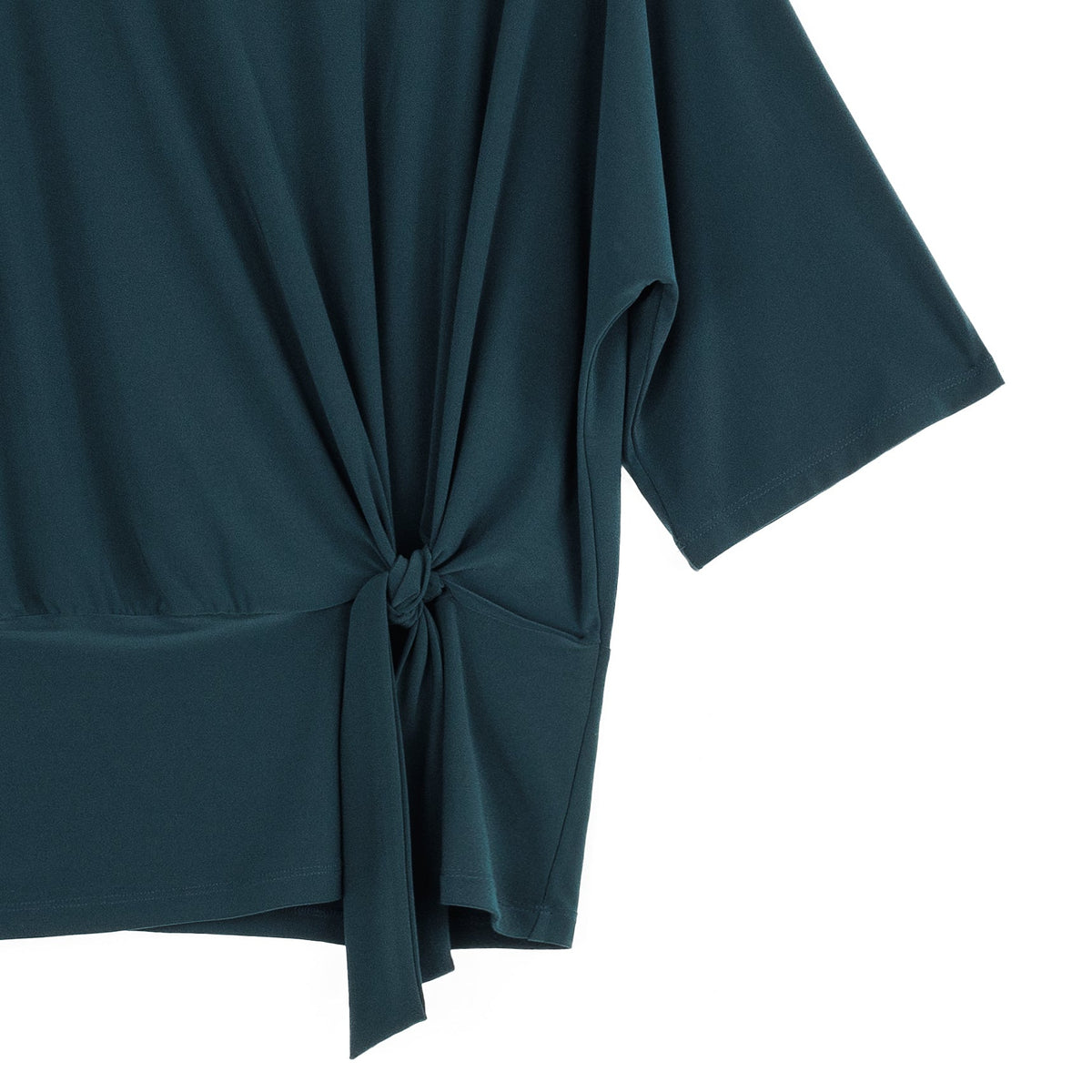 Signature Side Tie Top - Hunter Green - Final Sale | Clara Sunwoo
