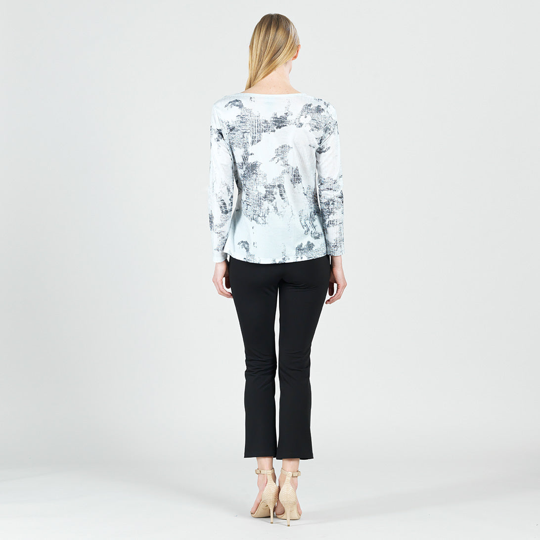 Foil Knit - Side Tie Waist Top - Abstract Marble - Final Sale! | Clara Sunwoo
