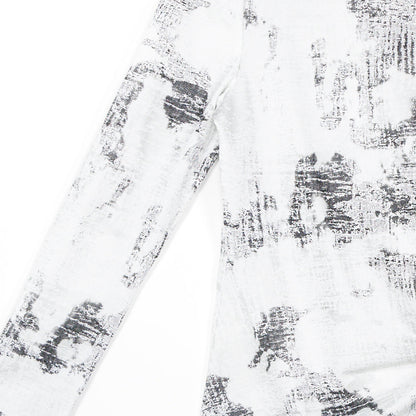 Foil Knit - Side Tie Waist Top - Abstract Marble - Final Sale! | Clara Sunwoo