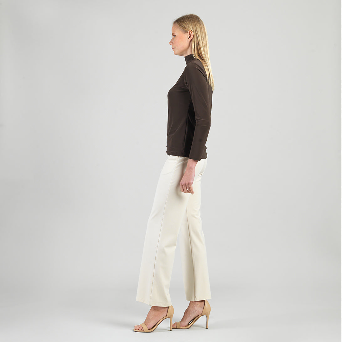 Mock Funnel Neck Top - Brown | Clara Sunwoo