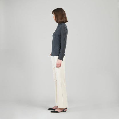Mock Funnel Neck Top - Charcoal | Clara Sunwoo