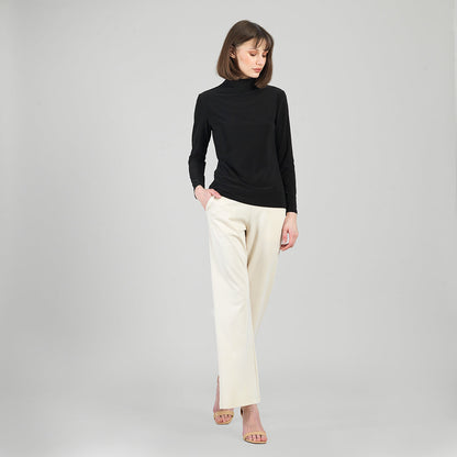 Mock Funnel Neck Top - Black | Clara Sunwoo