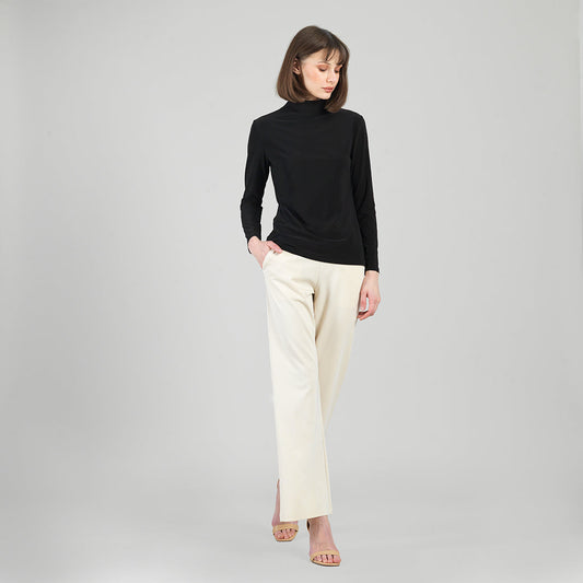 Mock Funnel Neck Top - Black | Clara Sunwoo