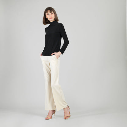 Mock Funnel Neck Top - Black | Clara Sunwoo