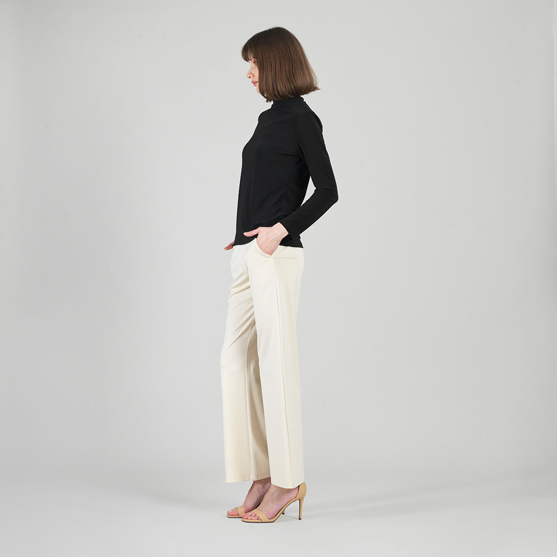 Mock Funnel Neck Top - Black | Clara Sunwoo