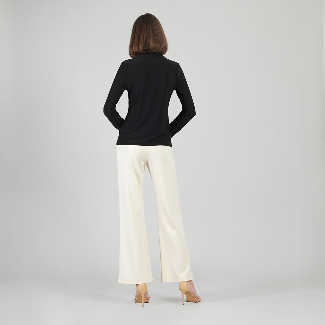 Mock Funnel Neck Top - Black | Clara Sunwoo