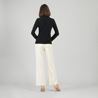 Mock Funnel Neck Top - Black | Clara Sunwoo