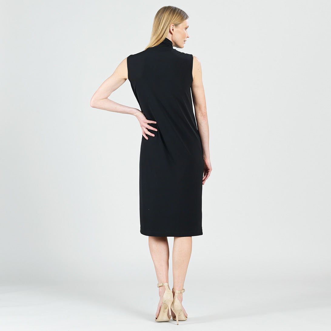 Signature Mock Neck Midi Dress - Black - Final Sale! | Clara Sunwoo