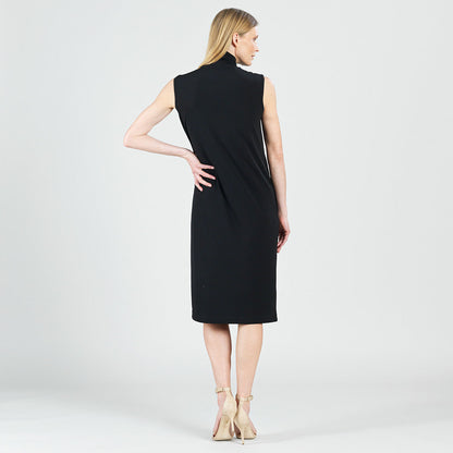 Signature Mock Neck Midi Dress - Black - Final Sale! | Clara Sunwoo