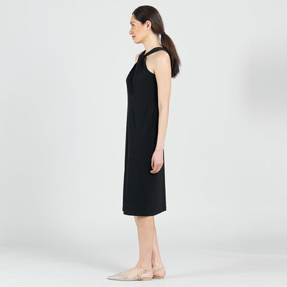 Grecian Halter Midi Sheath Dress - Black - Final Sale! | Clara Sunwoo