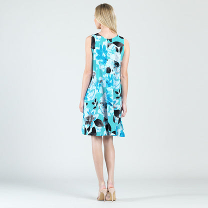 Jewel Neck Swing Dress - Floral Petal - Final Sale! | Clara Sunwoo
