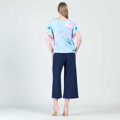 Flutter Sleeve Top - Floral Sketch-Peri - Final Sale | Clara Sunwoo