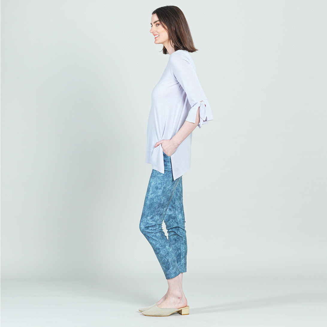 Peach Knit - Tie Cuff Side Vent Tunic - Lavender - Final Sale! | Clara Sunwoo