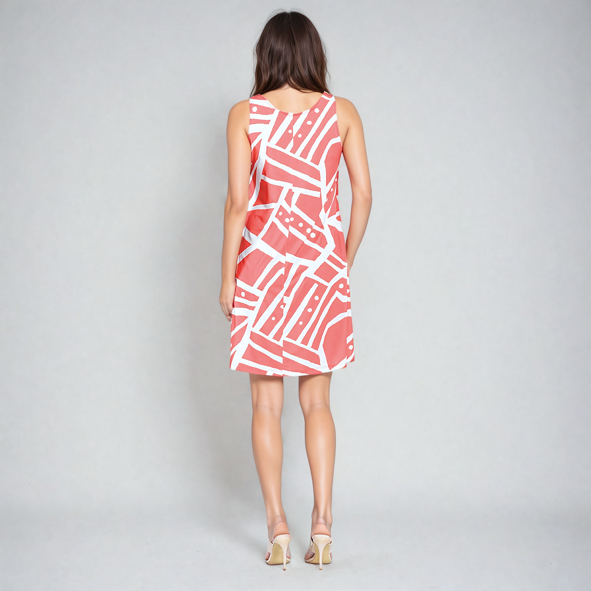 Jewel Neck Swing Dress - Stripes+Dots - Final Sale! | Clara Sunwoo