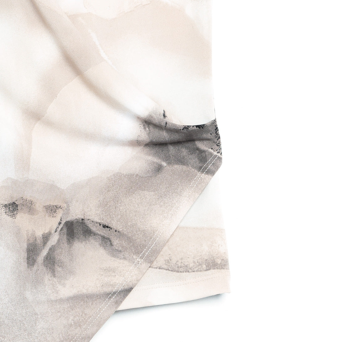 Crossover Faux Wrap Top - Watercolor - Final Sale | Clara Sunwoo