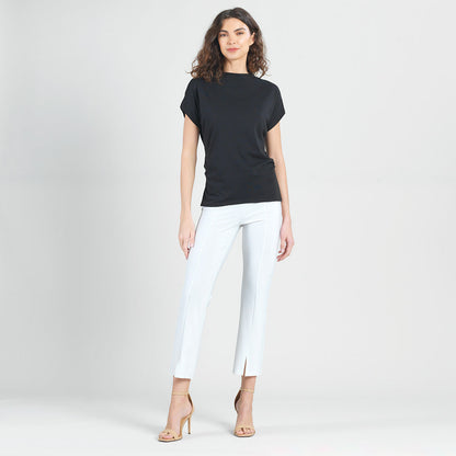 Modal Cotton - Funnel Neck Side Cinched Top - Black - Final Sale! | Clara Sunwoo