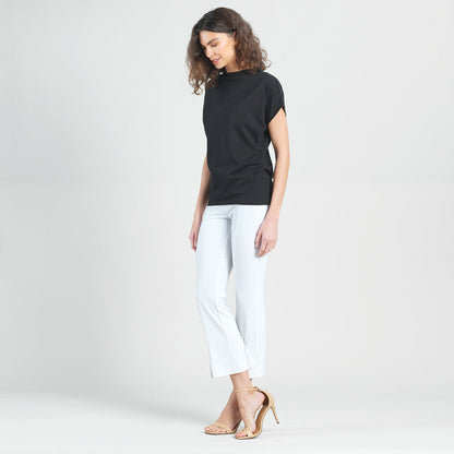 Modal Cotton - Funnel Neck Side Cinched Top - Black - Final Sale! | Clara Sunwoo