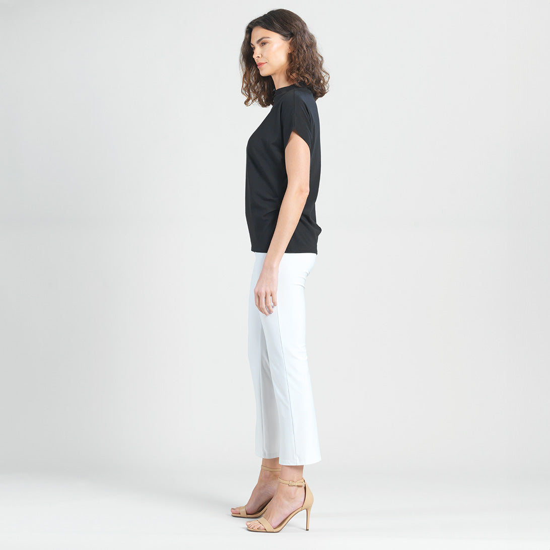 Modal Cotton - Funnel Neck Side Cinched Top - Black - Final Sale! | Clara Sunwoo