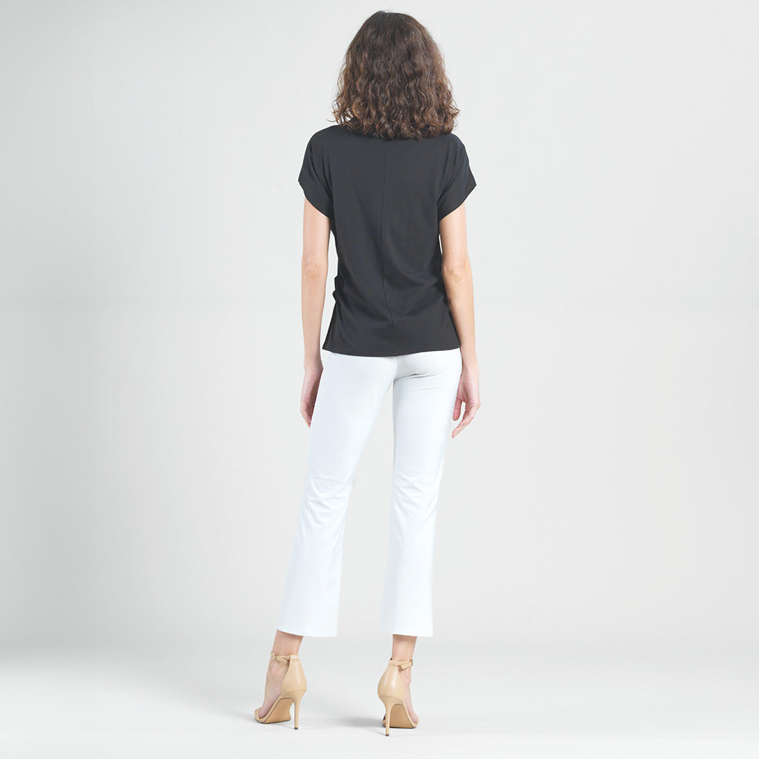 Modal Cotton - Funnel Neck Side Cinched Top - Black - Final Sale! | Clara Sunwoo