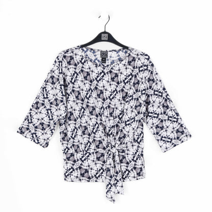 Textured Side Tie Top - Circle Emblem - Final Sale! | Clara Sunwoo