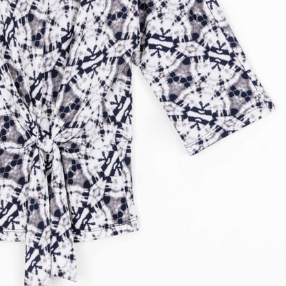 Textured Side Tie Top - Circle Emblem - Final Sale! | Clara Sunwoo