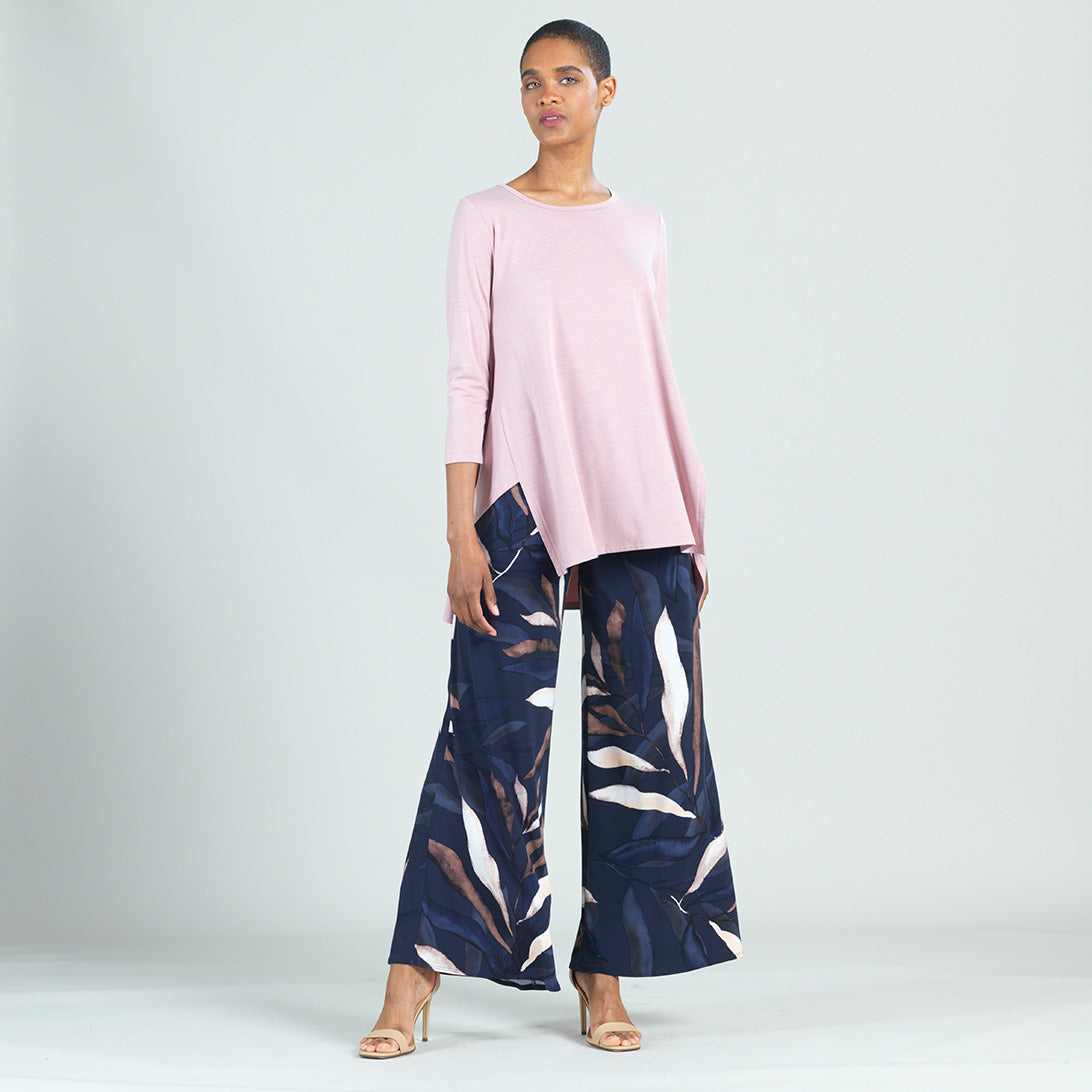 Peach Knit - Round Neck Envelope Hem Tunic - Blush - Final Sale! | Clara Sunwoo