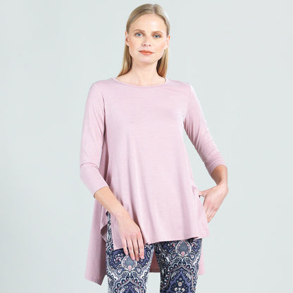 Peach Knit - Round Neck Envelope Hem Tunic - Blush - Final Sale! | Clara Sunwoo
