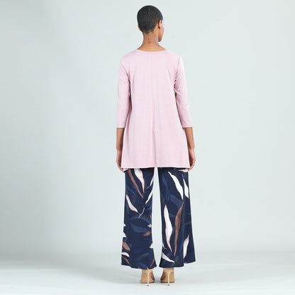 Peach Knit - Round Neck Envelope Hem Tunic - Blush - Final Sale! | Clara Sunwoo