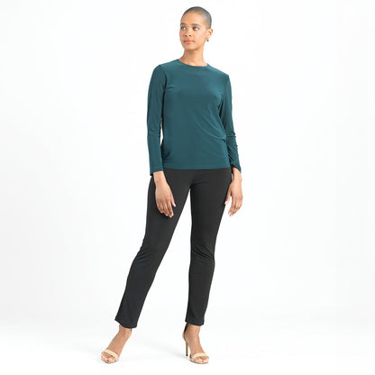 Signature Crew Neck Top - Hunter Green - Final Sale | Clara Sunwoo