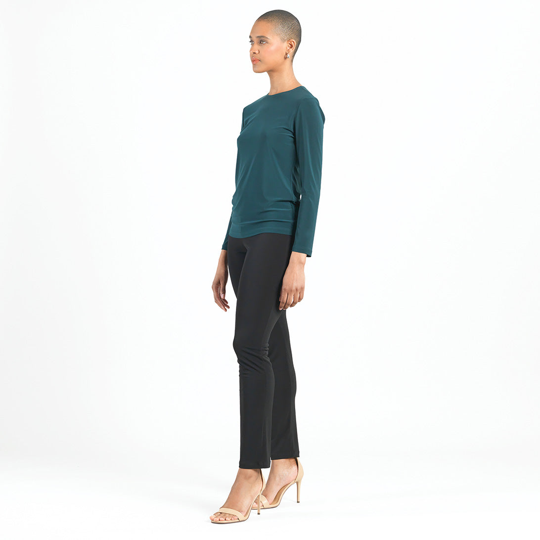 Signature Crew Neck Top - Hunter Green - Final Sale | Clara Sunwoo