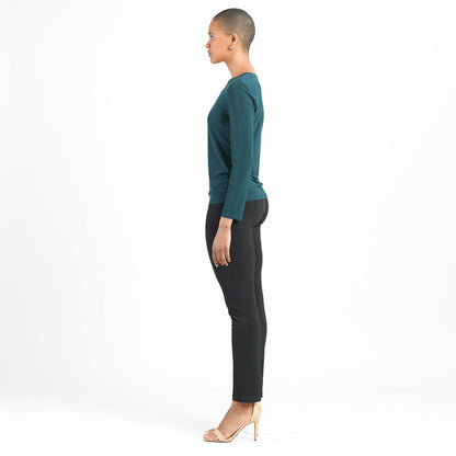 Signature Crew Neck Top - Hunter Green - Final Sale | Clara Sunwoo